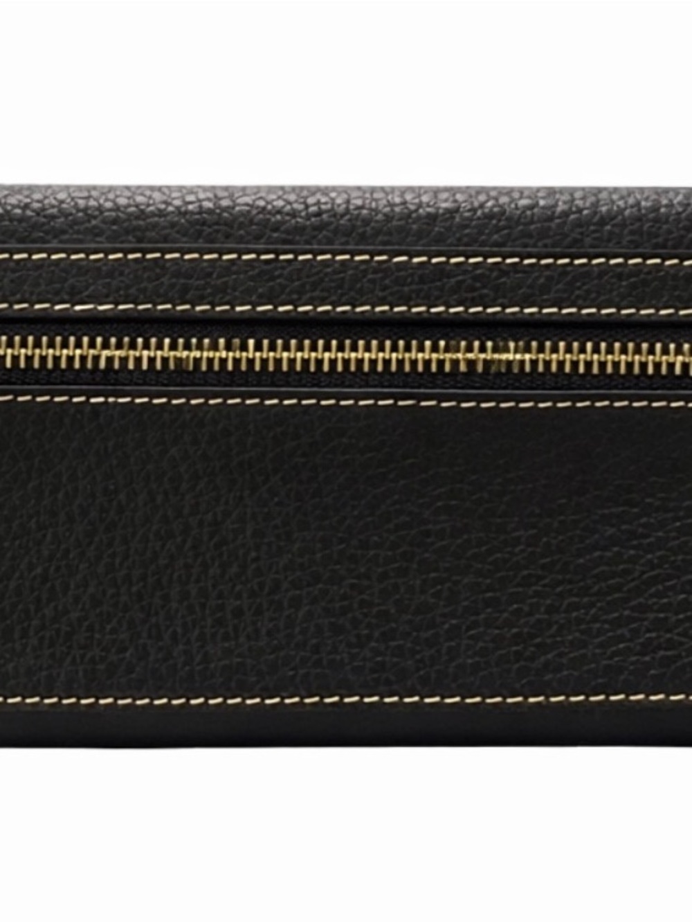Dooney & Bourke Lucca Wallet Black Pebbled Leather Snap Zip EUC - Picture 2 of 5